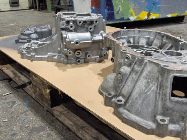 Before and after sandblasting