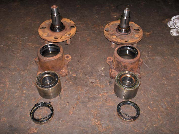 Rear hubs and wheel bearings