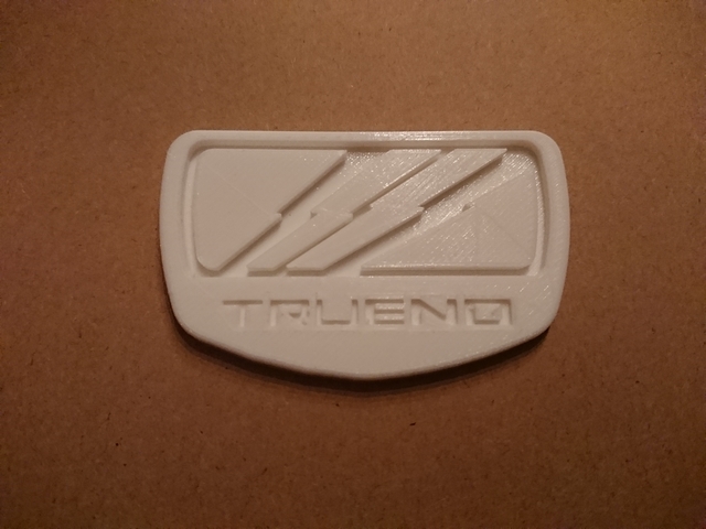 3D printed Trueno emblem
