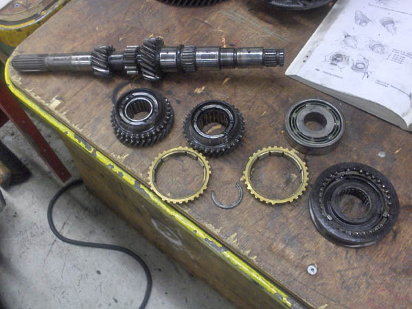 gears pressed from axle