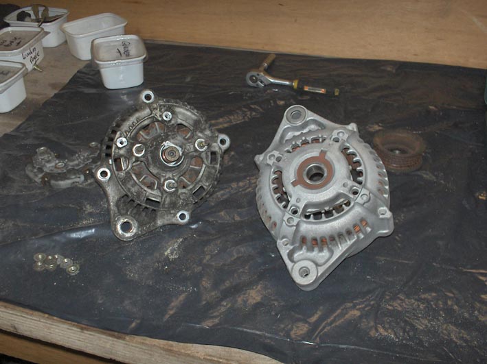 Dismantled alternator