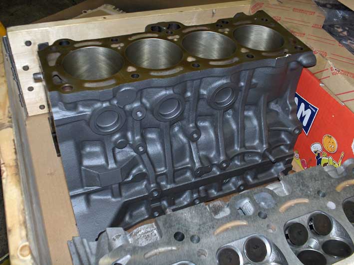 Painted cylinder block